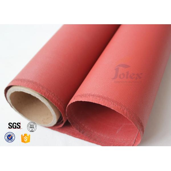 Red Silicone Coated High Silica Fabric 800℃ 0.7mm 37" Fire Blanket Cloth
