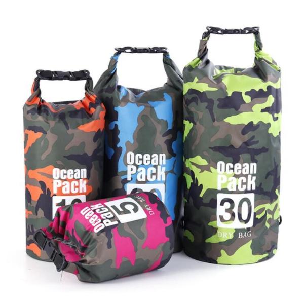 Buy OEM 5L Polyeaster Camouflage 190T Waterproof Dry Bag at wholesale prices