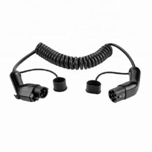 China HEIU Type 1 To Type 2 EV Cable TPU Coiled EV Charging Cable IP55 on sale