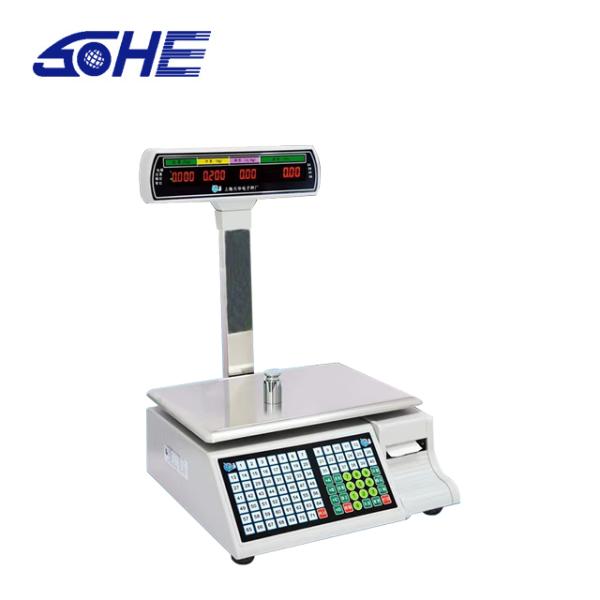 Supermarket with High Precision Label Printing Scales and Customized Support OEM