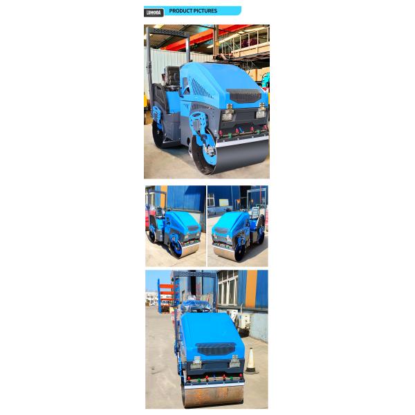 Construction Machinery Dual Drum 1 Ton 2 Ton 3 Ton Diesel Hydraulic Vibrating Road Roller Compactor