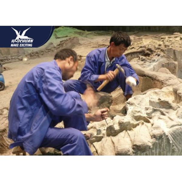 Durable Fiberglass Life Size Dinosaur Skeleton / Dinosaur Fossil For Kids Educational