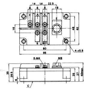 China IGBT Power Module 1D500A-030 Building block transistors  FUJITSU IGBT Power Module on sale