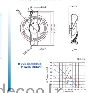 Frameless 12V DC Axial Cooling Fan Waterproof Durable 30x30x10mm