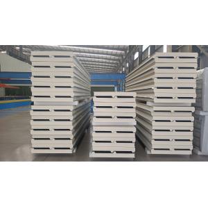 Quality Fireproof / Waterproof 1000mm PU Glass Wool Sandwich Roof Panel for sale