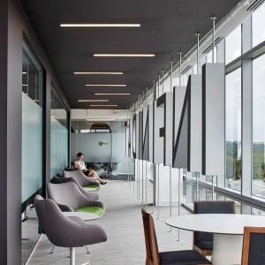 Quality Office Ceiling Baffle Grey Wood Wool Cement Acoustic Panels Soundproofing Board for sale