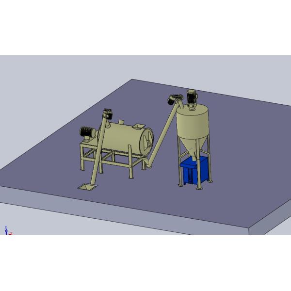 Simple dry mortar production line