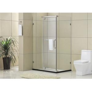 Quality Square Framesless Stainless Pivot Shower Enclosures 8 / 10 MM Tempered Glass for Home / Hotel for sale