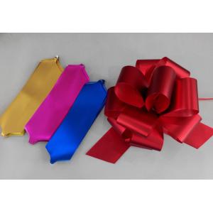 Quality Cheerleading Accessories Metallic Pom Pom Bows Pull Ribbon Bows for sale