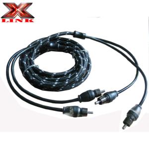 Bare Copper Conductor Car Audio Interconnect Twisted RCA Audio Cable for Sound