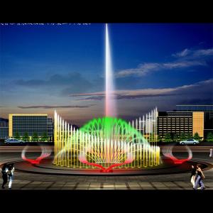 Modern Design Floor Fountains with Colorful Led Light and Music Control Musical