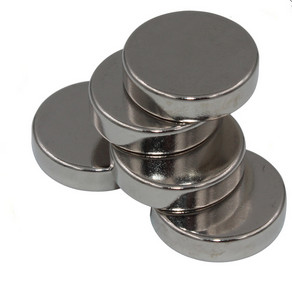 Quality Industrial Round Permanent Magnet , Round Disk Magnets Customized Logo for sale