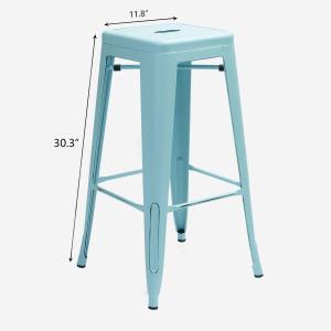 High Metal Stool Backless Industrial Bar Stools , Restaurant Stacking Chairs