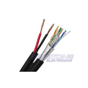 China FTP CAT5E Siamese Security Camera Cables with 24 AWG Soild Copper Conductor on sale