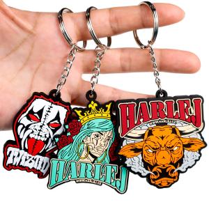 Soft Rubber PVC Keychain 2d/3d Silicone Keyring Customized