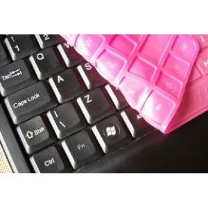 Quality Transparent, Red silicone antimicrobial Keyboard Protector Laptop / protective cover for sale
