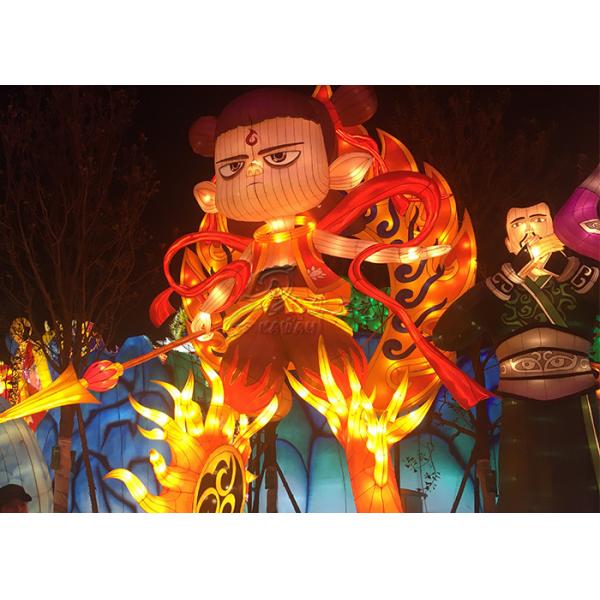 Sensational 2019 Nezha Legendary Fabric Chinese Lanterns Display Animation Exhibition Hall