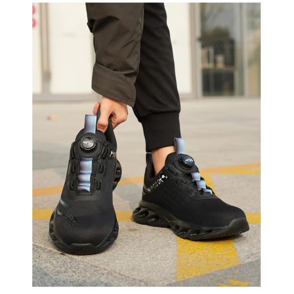 BOA Rotating Buttons Safety Shoes Stab-resistant Flying Knit Material And Steel Toe For Work