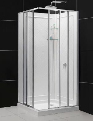 Buy Shower Cubicles With Round Sliding Door , Size Can Be Ordered , Artical Glass , Aluminium Frames at wholesale prices