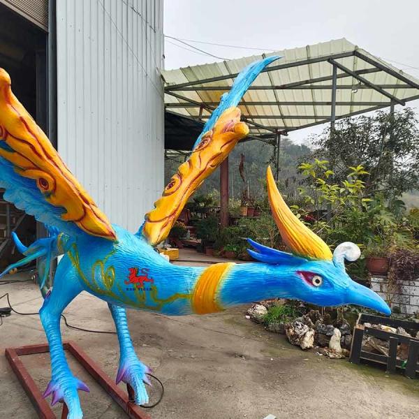 Life Size Animatronics Electronic Handcrafted Chinese Mythical Creatures Luan Niao