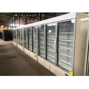 Vertical Plug In Upright Glass Door Freezer For Cold Energy Drink Beverage