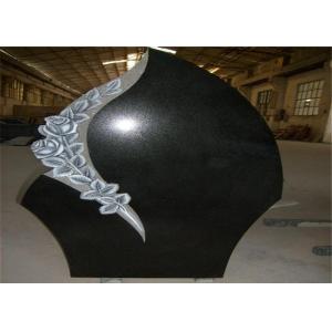 Classic European Style Tombstone And Monument With Hand Carved Angels