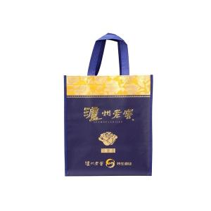 Promotional custom non woven Shopping Bag with X sewing for liquor