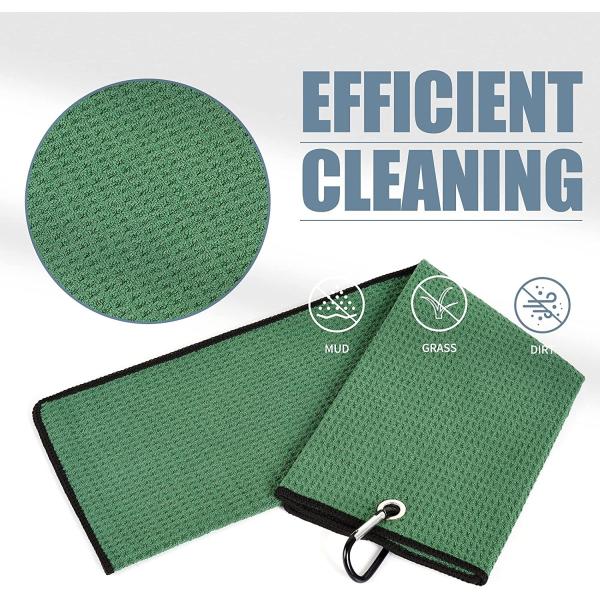 Buy Soft Comfortable Microfiber Waffle Golf Towel Anti Bacterial Treatment at wholesale prices