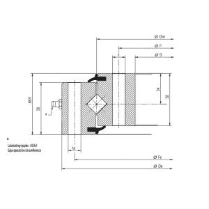 Quality RKS.160.14.0744 cross roller slewing bearings without gear for packing machine for sale