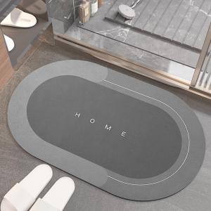 Printing Non-Slip Soft Diatomite Hotel Bathroom Floor Earth Mat Pad for Bathroom