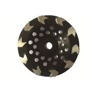 4 Inch Diamond Concrete Grinding Cup Silver Brazed Arrow Shape