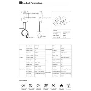 RFID 4G WiFi AC EV Charger Wall Mount 7kw