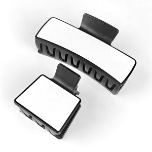 China Blank Plastic Sublimation Hair Clips Double-Sided personalized Hair Claw Clip With Aluminum Sheet on sale