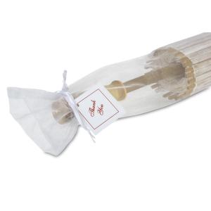 Quality 32&quot; White Organza Parasol Bag (10 Pack) for sale