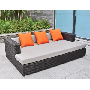 Quality Pe Rattan Sectional Sofa Indoor Furniture Sofa Wrought Iron Sofa Lunge Sunbed Bed Set for sale