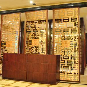Custom stainless steel 3D circular pattern decorative room partition
