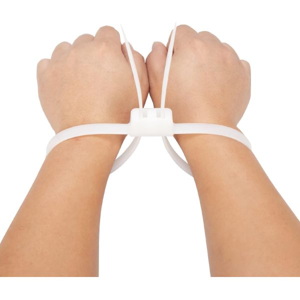 Nylon Handcuffs Pull Tight Security Double Flex Plastic 12*690 Disposable Free Shenzhen China Custom Logo Printed -40-85C