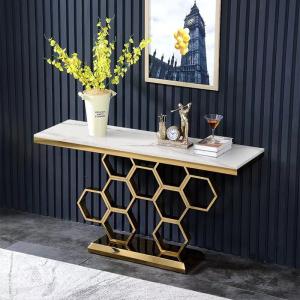 Wholesale Marble Console Tables With Sleek Stainless Steel Base