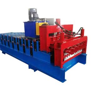 1m width feeding material glaze tile roof panel roll forming machine production