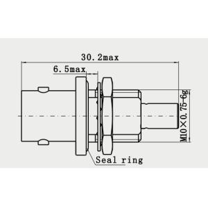 50Ohm BNC to SSMB Bulkhead Mount RF Adapter