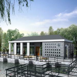 Luxury Light Steel Villa House / Prefabricated Prefab Metal Building Homes