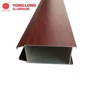 Wood Grain Aluminium Profiles With Vacuum Wood Texture Transfer Technology