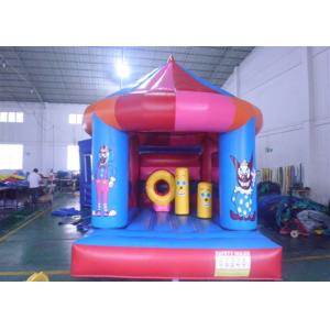 Quality Blue Mushroom Shape Child Inflatable Theme Park Double And Quadruple Stitching for sale