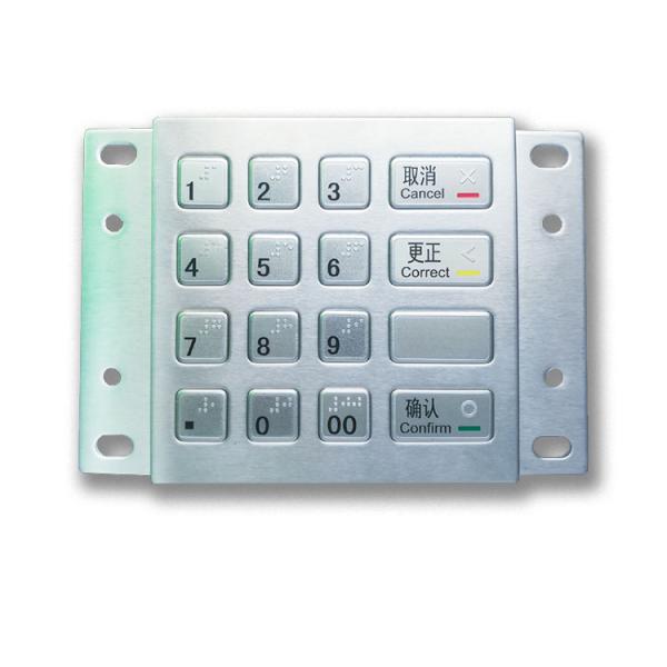 Encrypted IP65 16 Keys ATM EPP Payment Keypad For Banking Kiosk