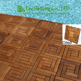 300x300x23mm Outdoor Bamboo Flooring,Decking Tile Unit Series,Matt Finish