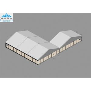 10x15m / 10x5m Outdoor Warehouse Tent Wooden Floor White PVC Cover For Trade