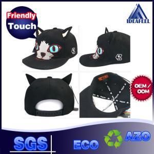 Colorful Flat Brim Baseball Cap For Children Monster Raised Embroidered Logo