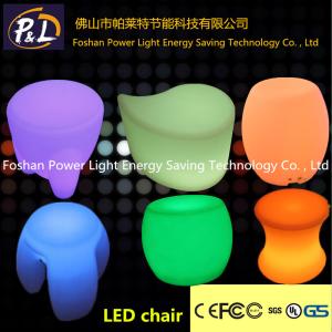 Illuminated LED Furniture Glowing Plastic LED Bar Stool