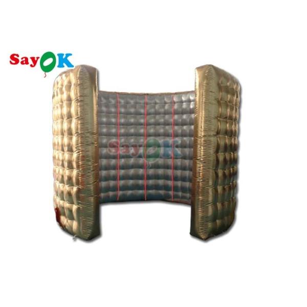 Customized Inflatable 360 Photo Booth Shape Enclosure Gold Inflatable Backdrop