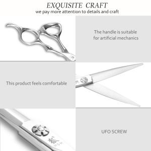 Durable Hair Salon Shears UFO Screw Smooth Handfeel High Precision
